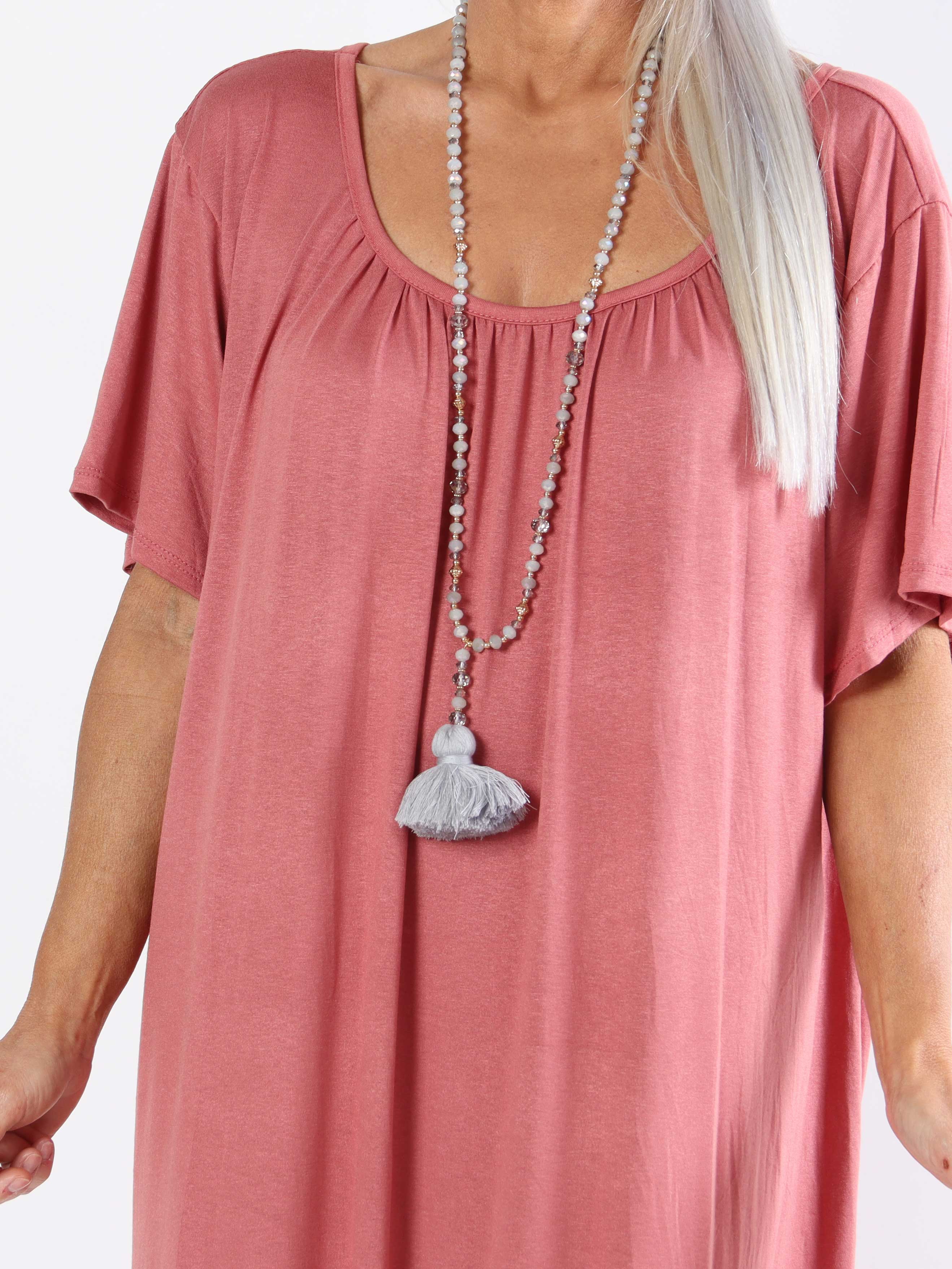 Miracle Dress - Basis plus size kjole i viskose med elastik forneden